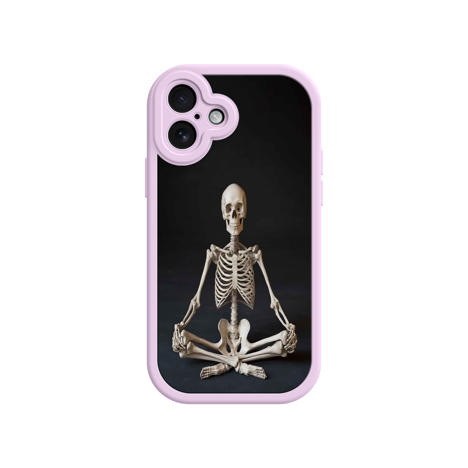 Meditating Skeleton iPhone 17 Case – Gothic Skelly Yoga Art, Anatomical Design, Spiritual Aesthetic