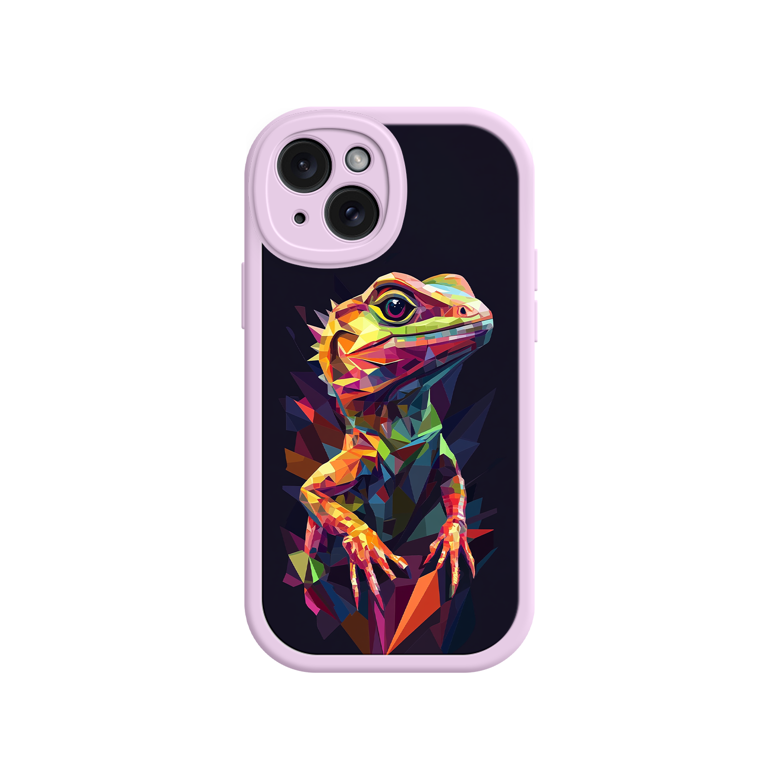 Geometric Lizard iPhone 17 Case – Colorful Polygon Art, Protective Animal Print Cover, Bold Reptile Design