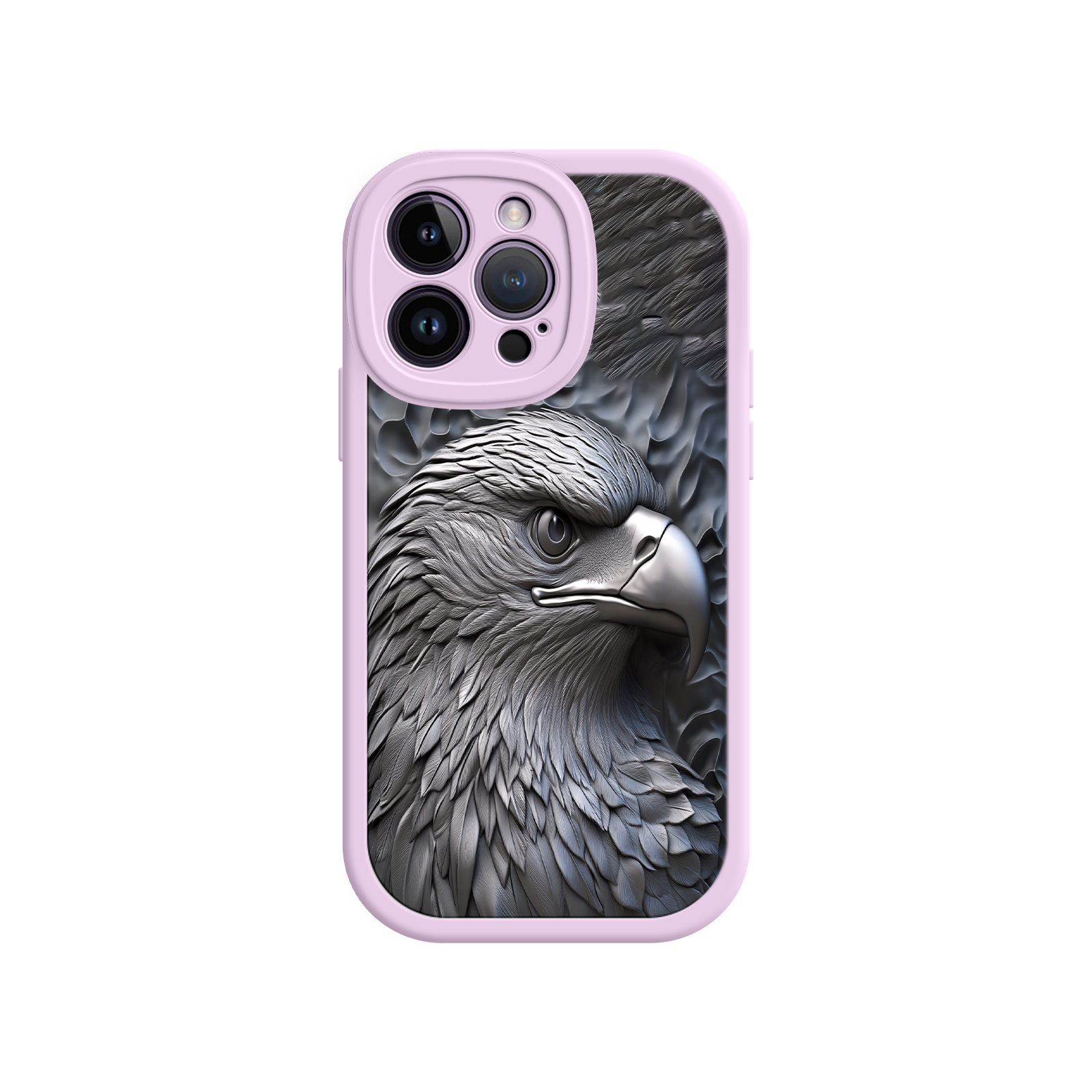 Embossed Eagle iPhone 17 Case – Grayscale 3D Design, Rugged Protective Cover, Symbol of Strength & Freedom