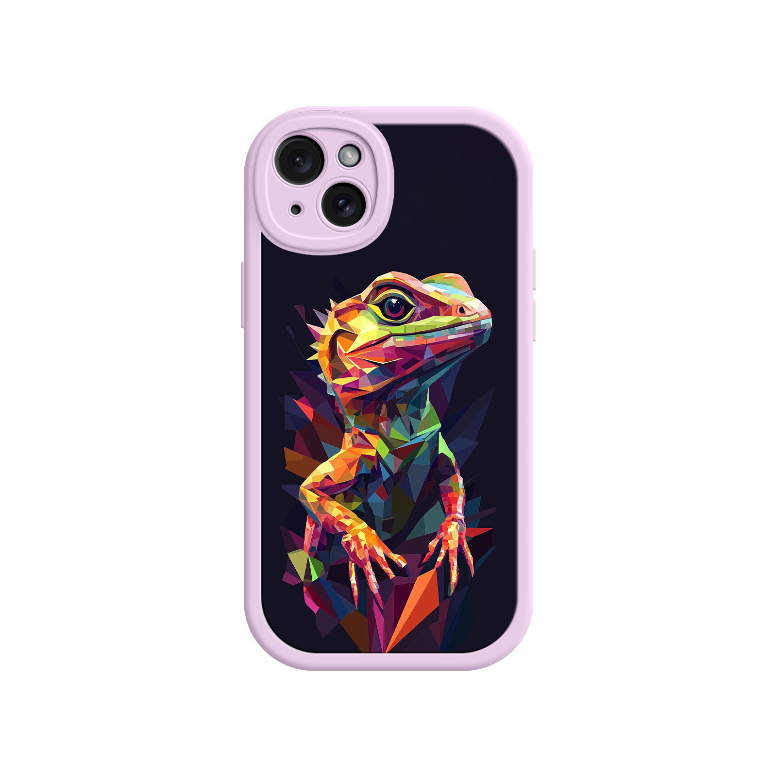 Geometric Lizard iPhone 17 Case – Colorful Polygon Art, Protective Animal Print Cover, Bold Reptile Design