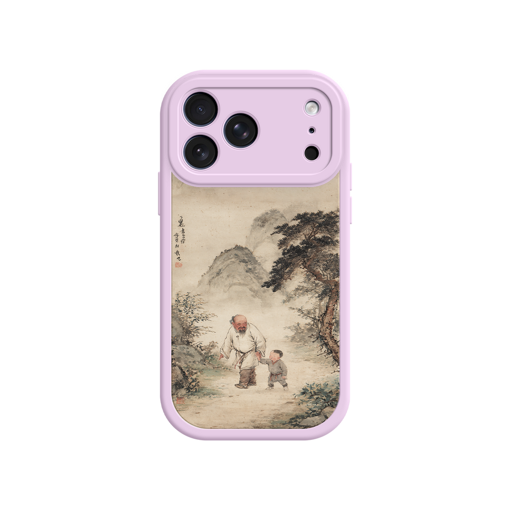 Artistic iPhone case with watercolor-style painting