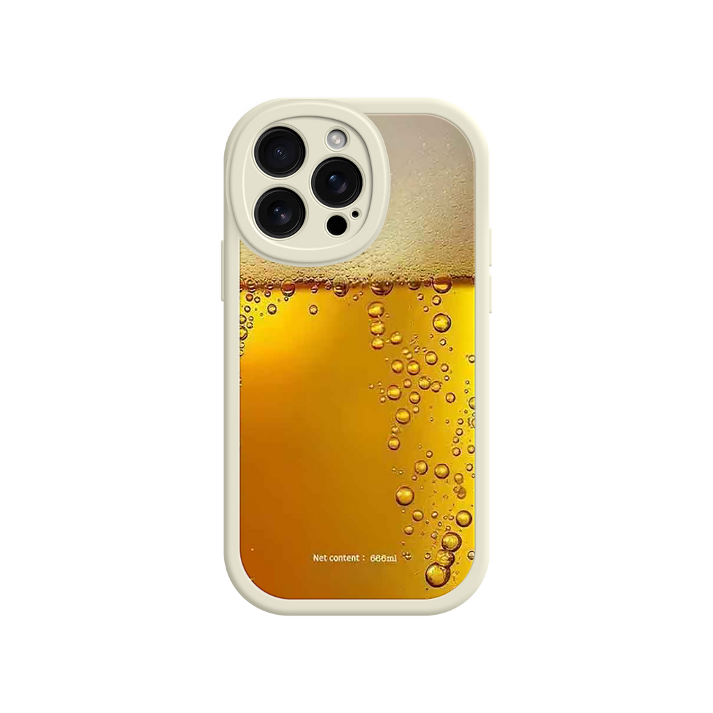 Funny Beer Glass Phone Case – Realistic Foam Design, Novelty Gift for Beer Lovers