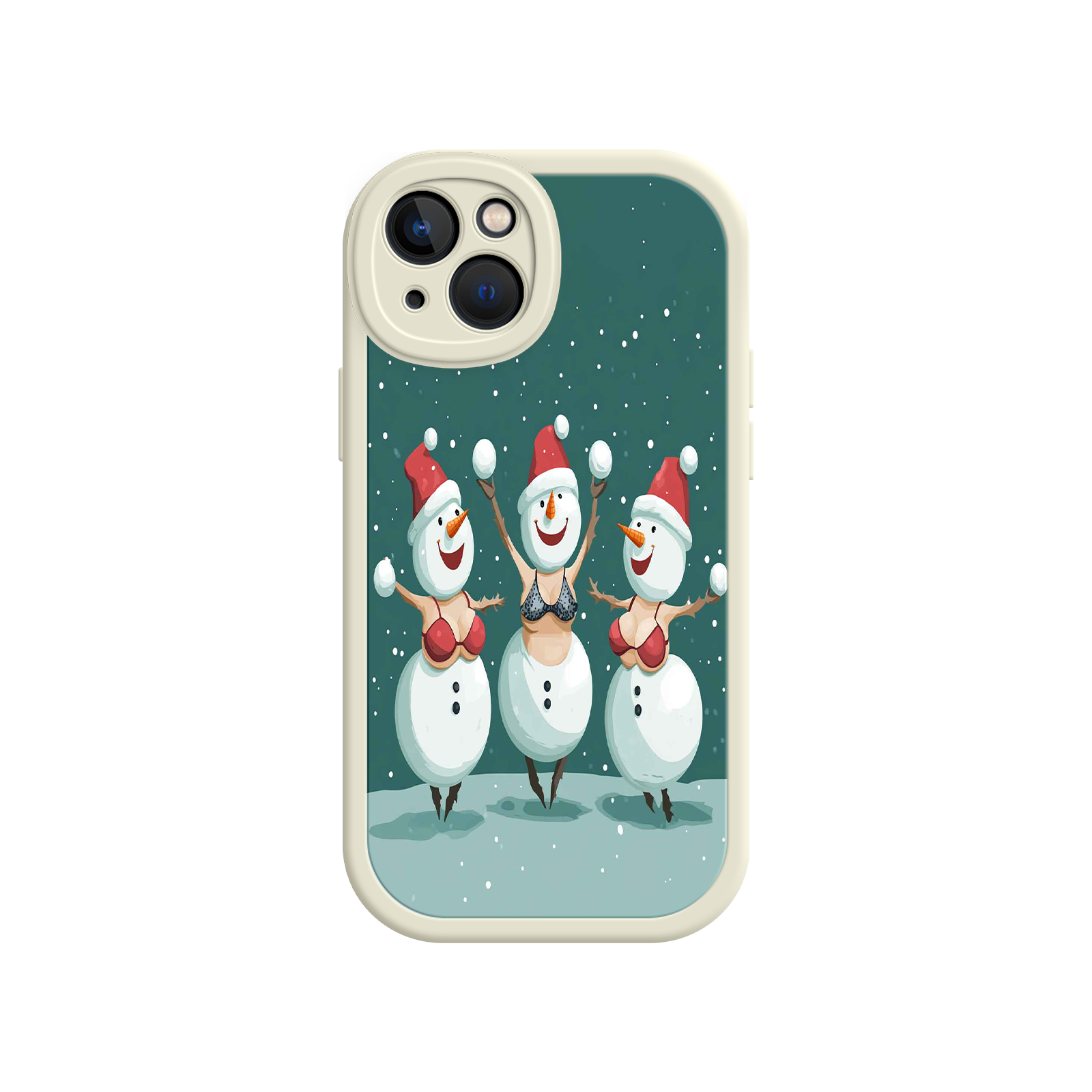 Festive Snowman iPhone 17 Case – Funny Christmas Art, Jolly Holiday Design, Soft Snowflakes