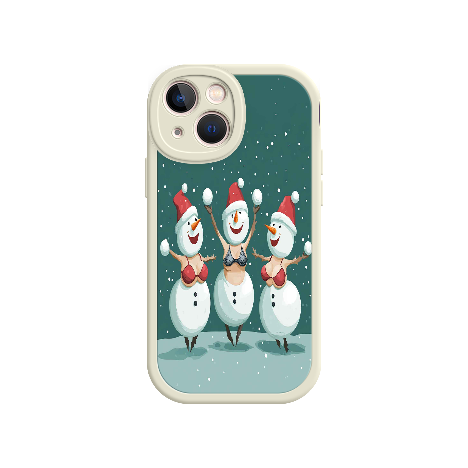 Festive Snowman iPhone 17 Case – Funny Christmas Art, Jolly Holiday Design, Soft Snowflakes