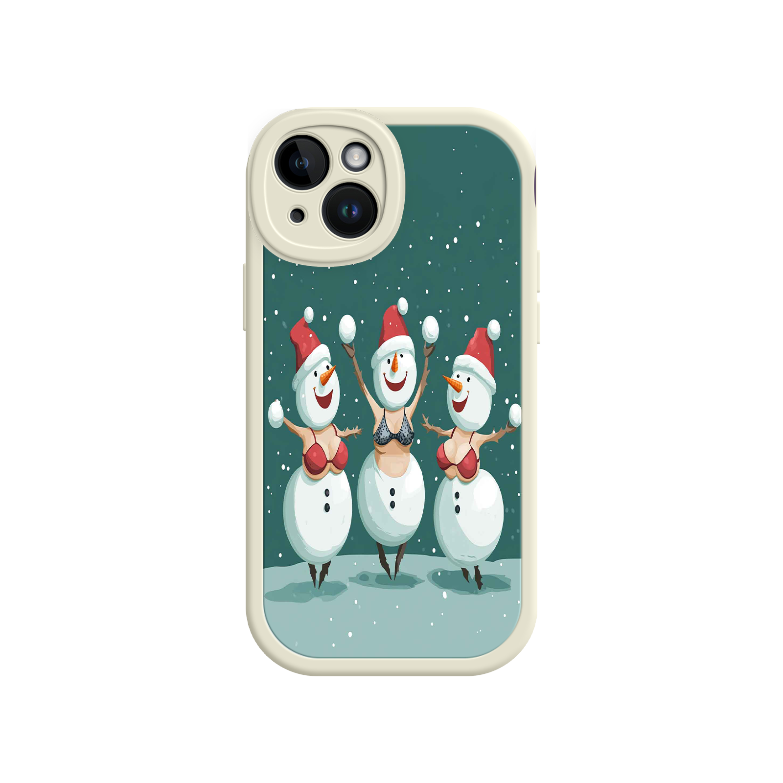 Festive Snowman iPhone 17 Case – Funny Christmas Art, Jolly Holiday Design, Soft Snowflakes