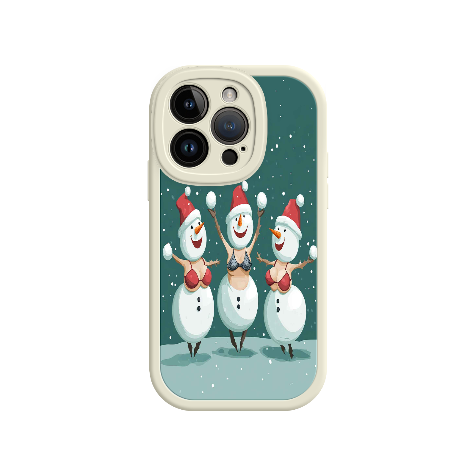 Festive Snowman iPhone 17 Case – Funny Christmas Art, Jolly Holiday Design, Soft Snowflakes
