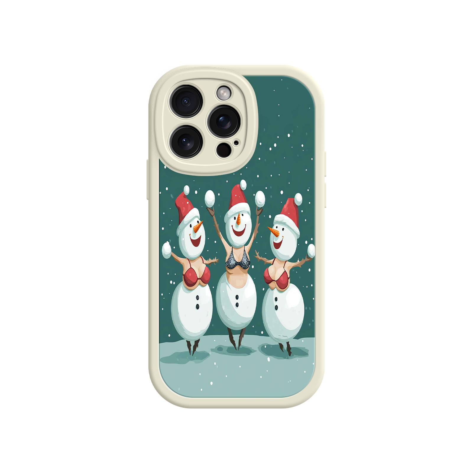 Festive Snowman iPhone 17 Case – Funny Christmas Art, Jolly Holiday Design, Soft Snowflakes