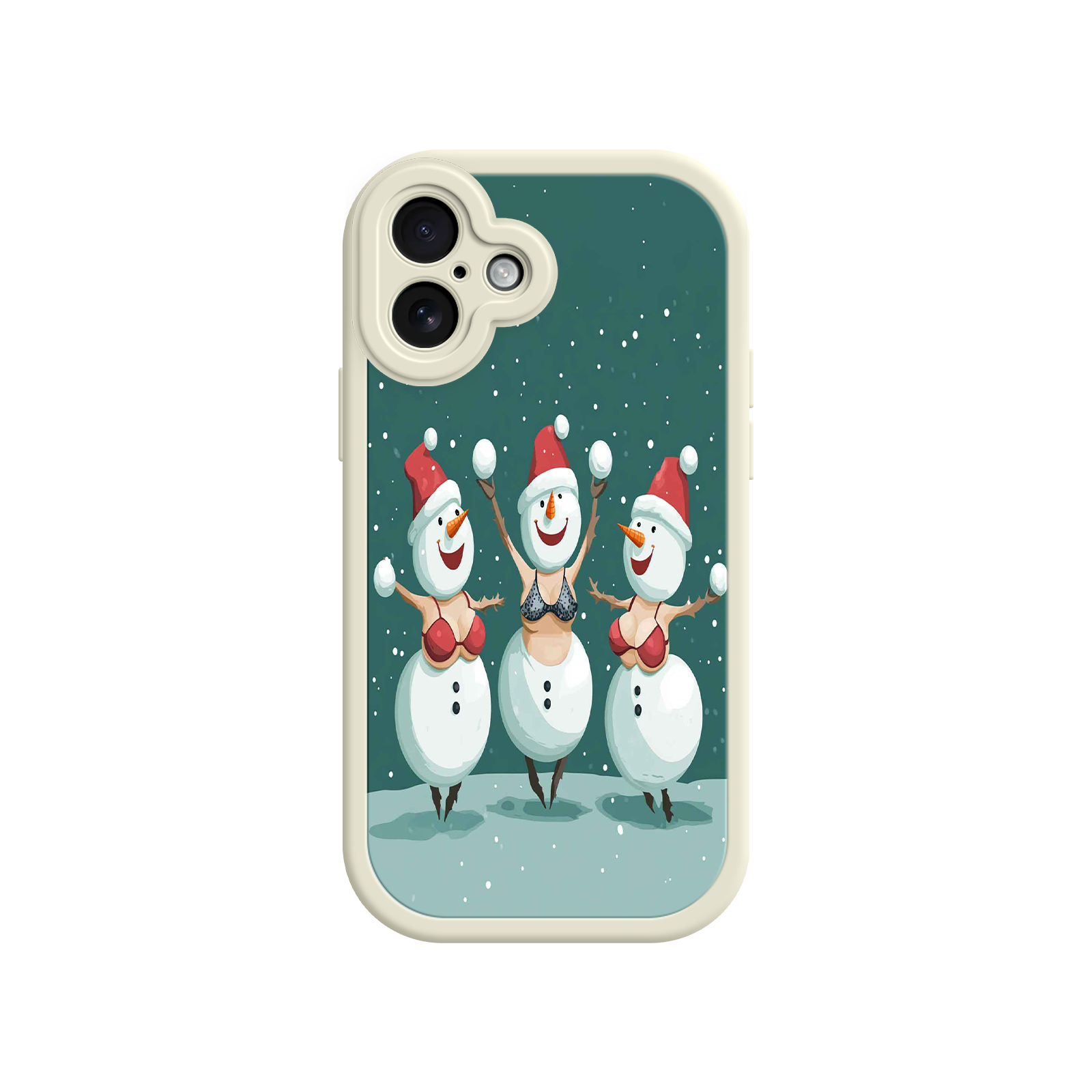 Festive Snowman iPhone 17 Case – Funny Christmas Art, Jolly Holiday Design, Soft Snowflakes