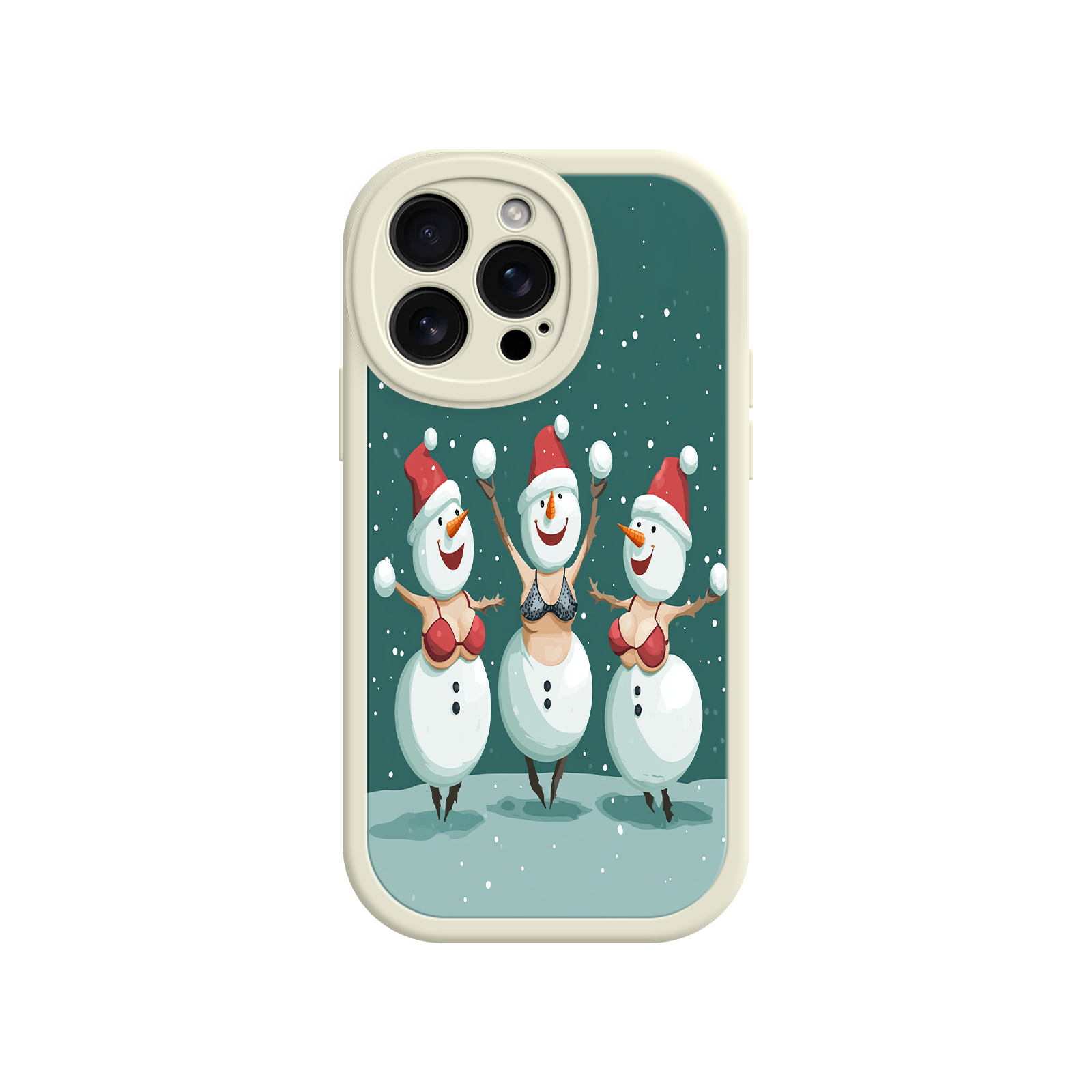 Festive Snowman iPhone 17 Case – Funny Christmas Art, Jolly Holiday Design, Soft Snowflakes
