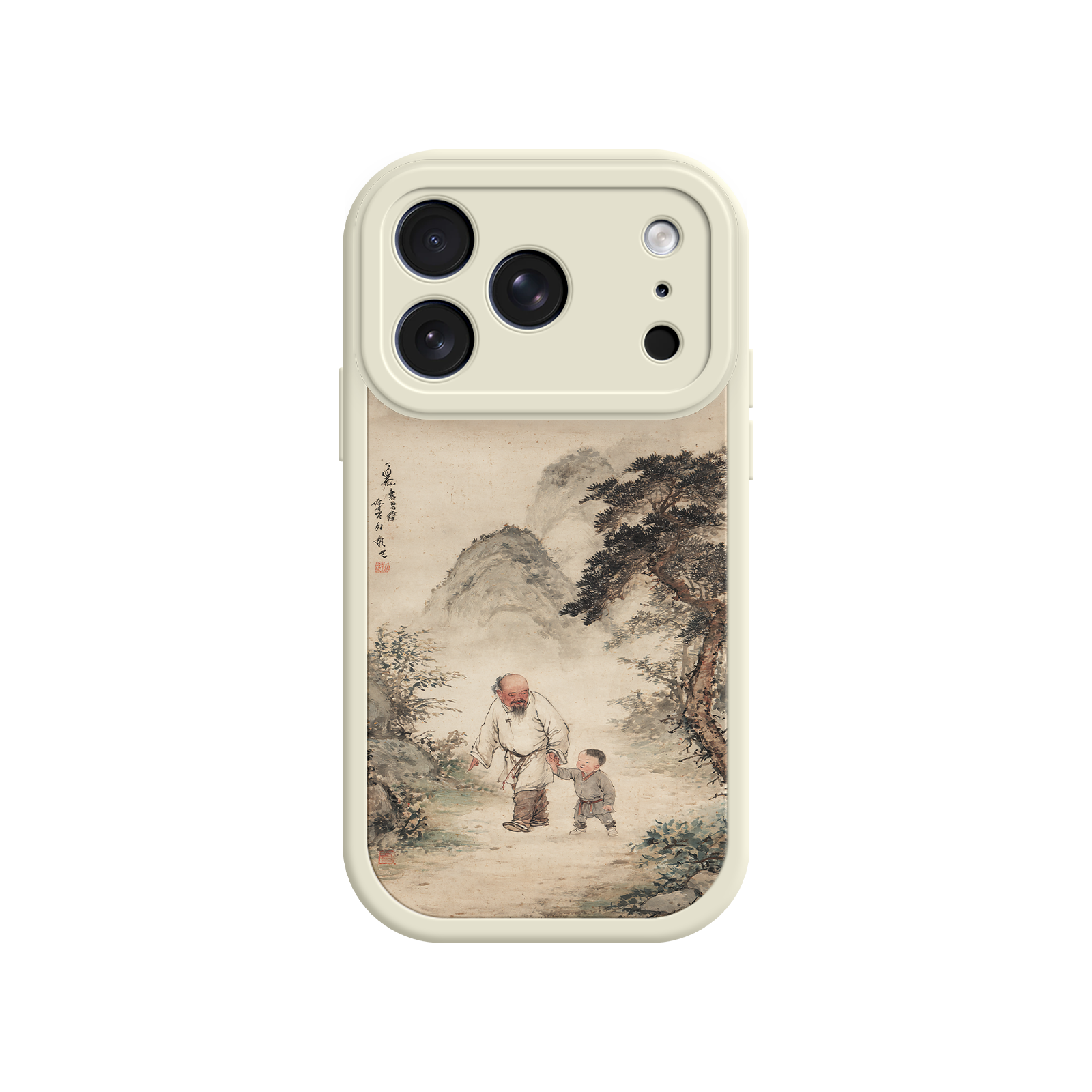 Nature iPhone case with forest path and family theme
