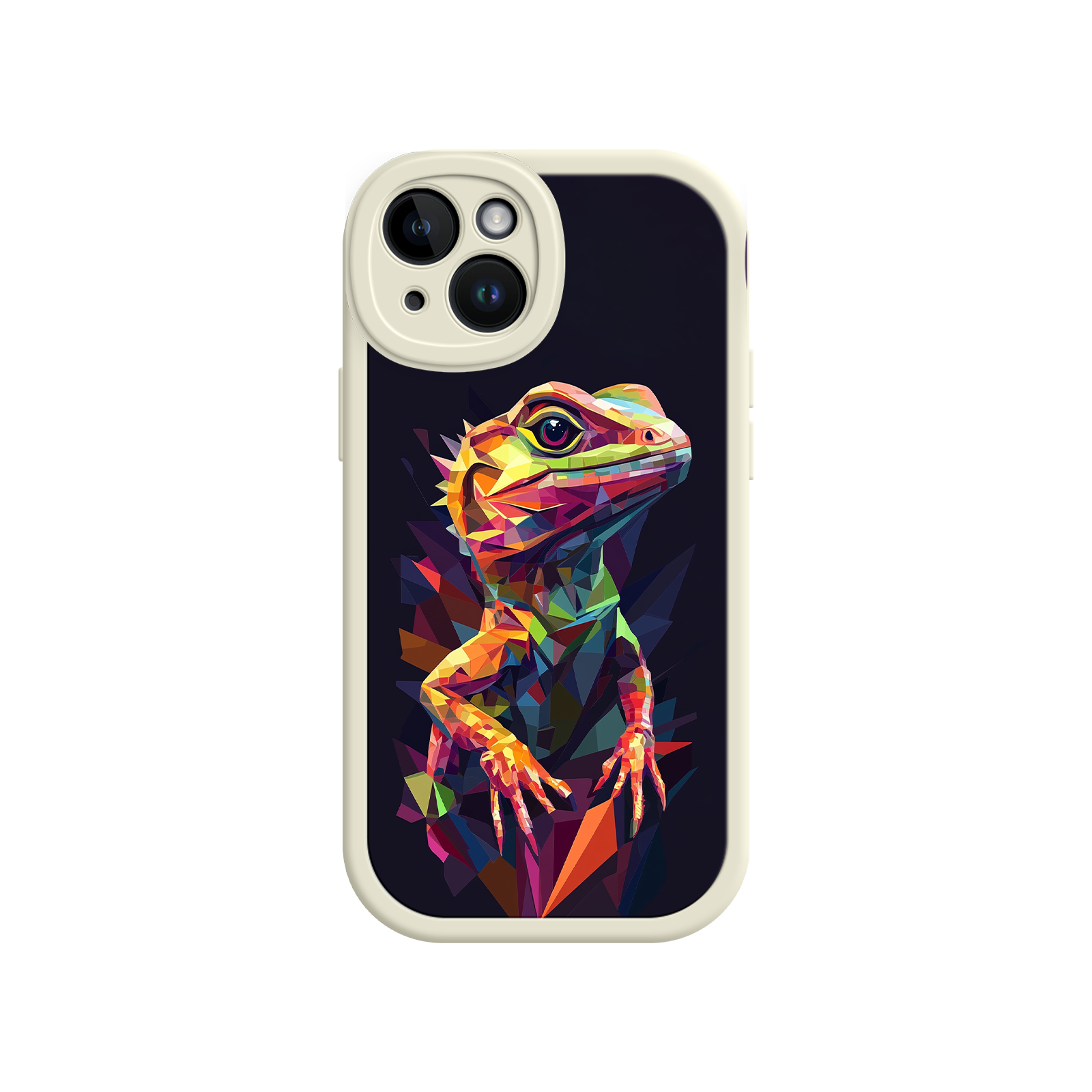 Geometric Lizard iPhone 17 Case – Colorful Polygon Art, Protective Animal Print Cover, Bold Reptile Design