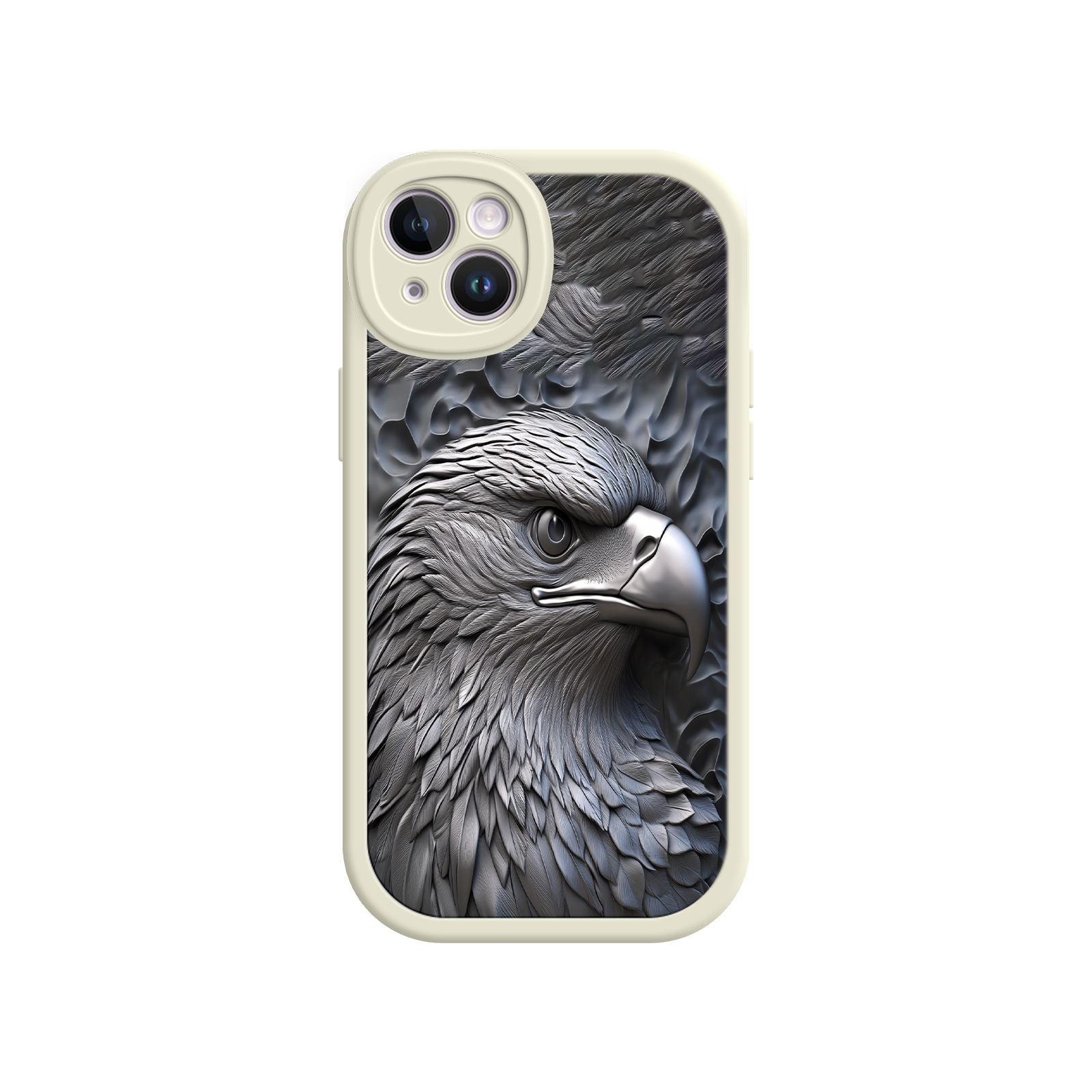 Embossed Eagle iPhone 17 Case – Grayscale 3D Design, Rugged Protective Cover, Symbol of Strength & Freedom