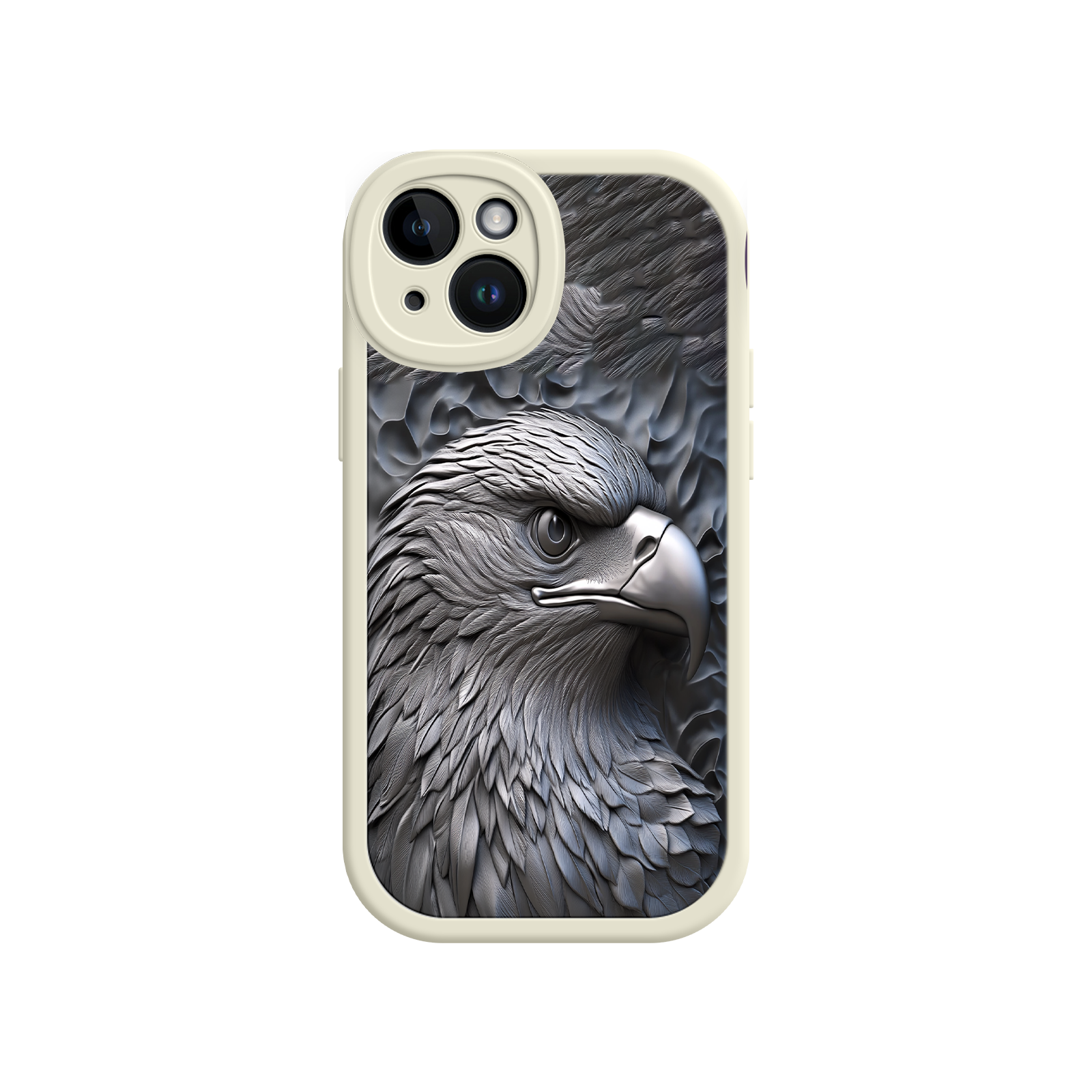 Embossed Eagle iPhone 17 Case – Grayscale 3D Design, Rugged Protective Cover, Symbol of Strength & Freedom
