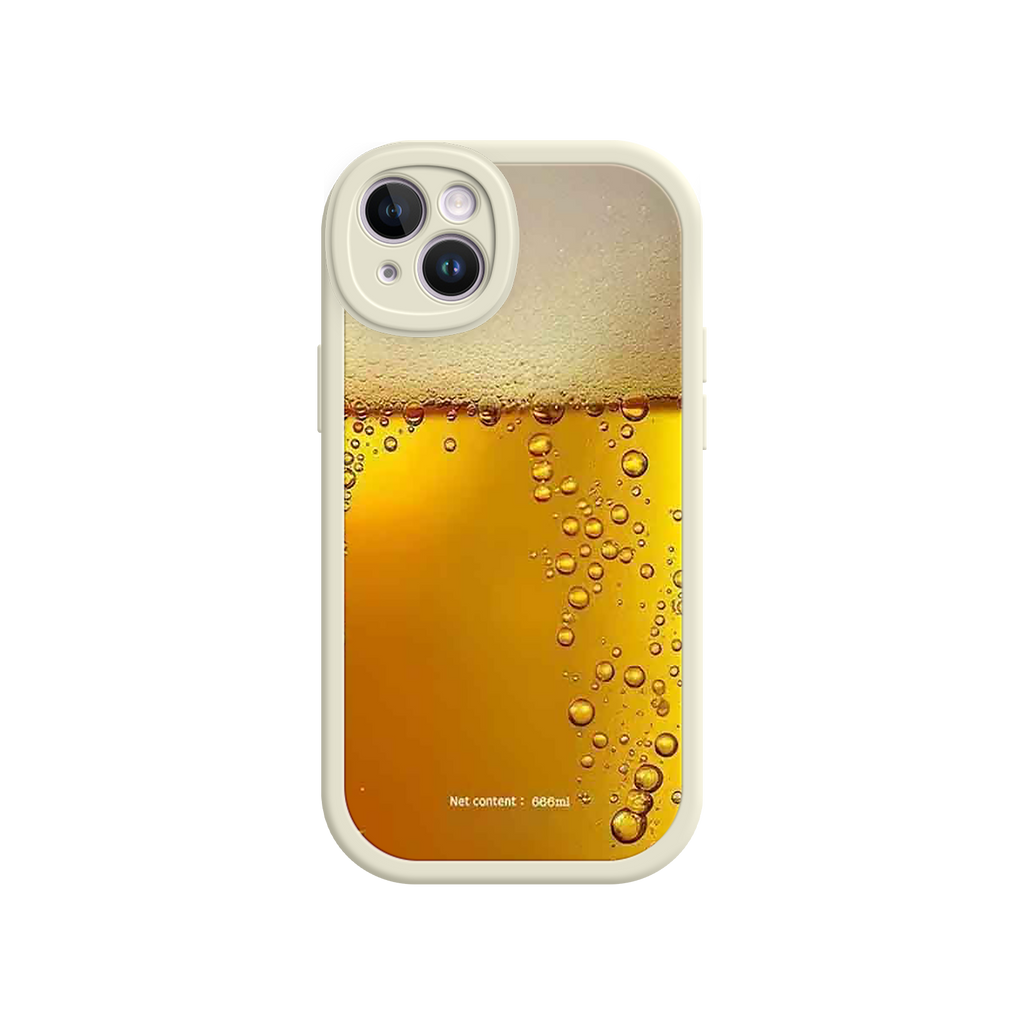 Funny Beer Glass Phone Case – Realistic Foam Design, Novelty Gift for Beer Lovers