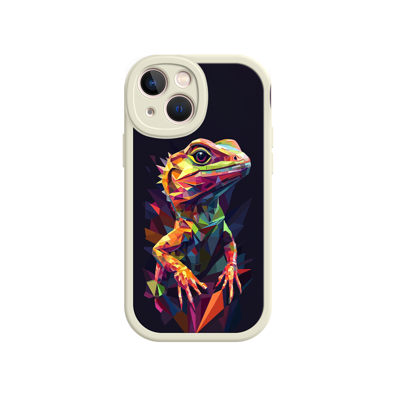 Geometric Lizard iPhone 17 Case – Colorful Polygon Art, Protective Animal Print Cover, Bold Reptile Design