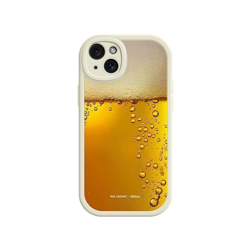 Funny Beer Glass Phone Case – Realistic Foam Design, Novelty Gift for Beer Lovers