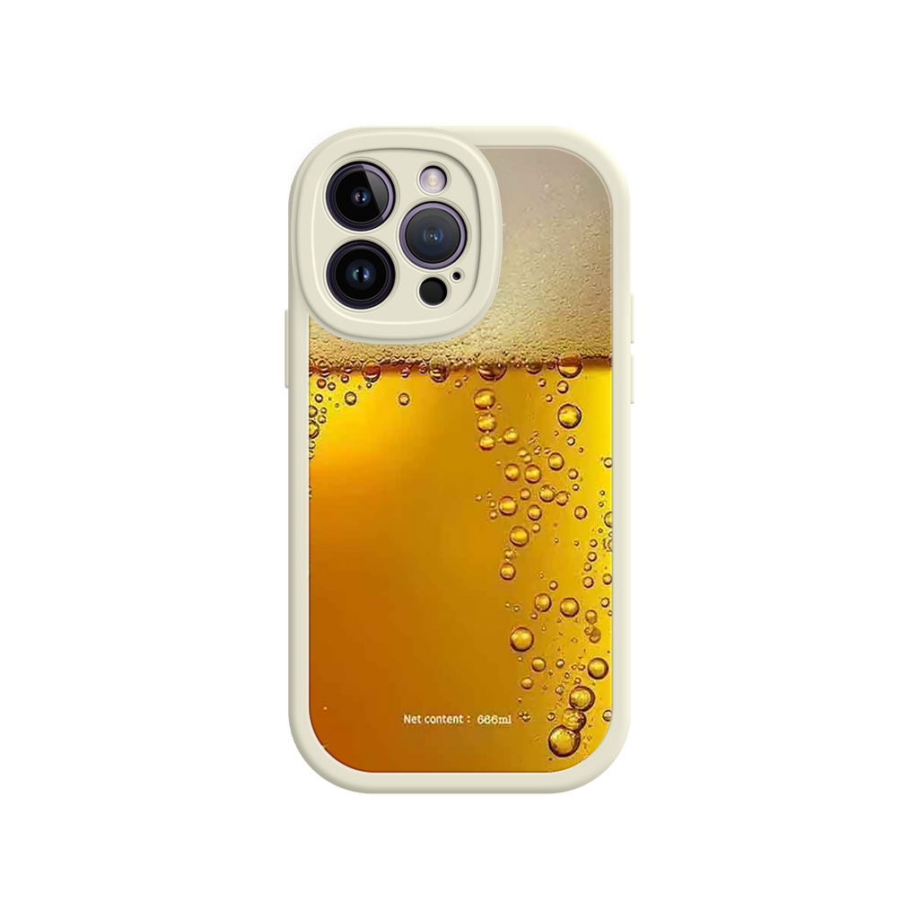 Funny Beer Glass Phone Case – Realistic Foam Design, Novelty Gift for Beer Lovers