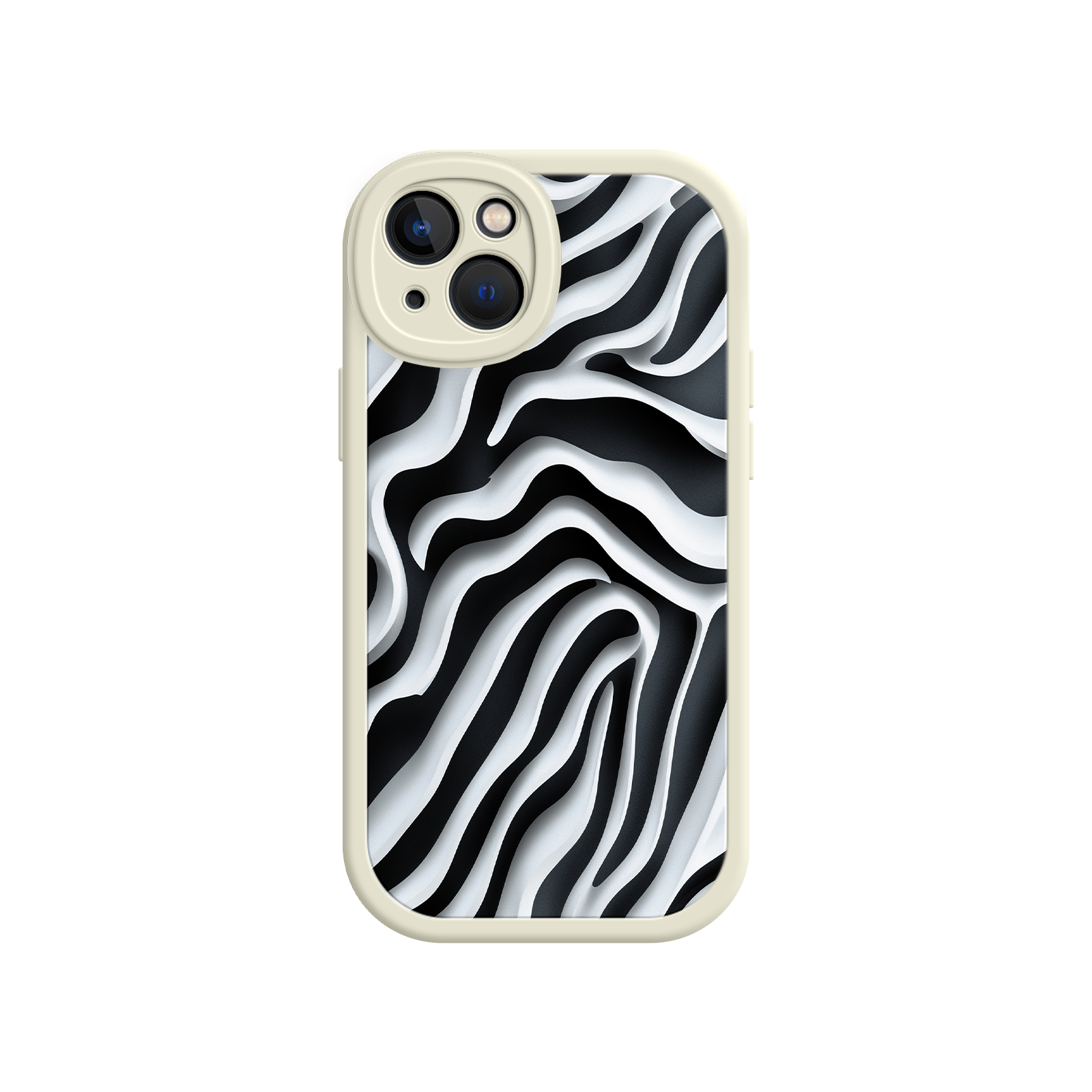 Zebra Pattern iPhone 17 Case – Black & White Protective Cover for iPhone 16 Pro / Max
