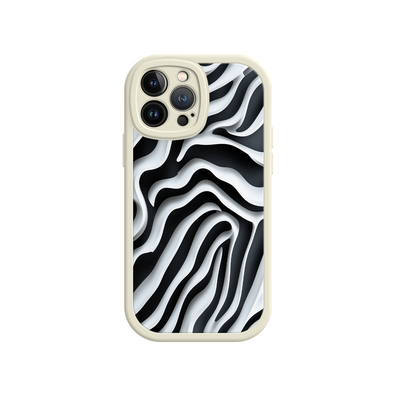 Zebra Pattern iPhone 17 Case – Black & White Protective Cover for iPhone 16 Pro / Max
