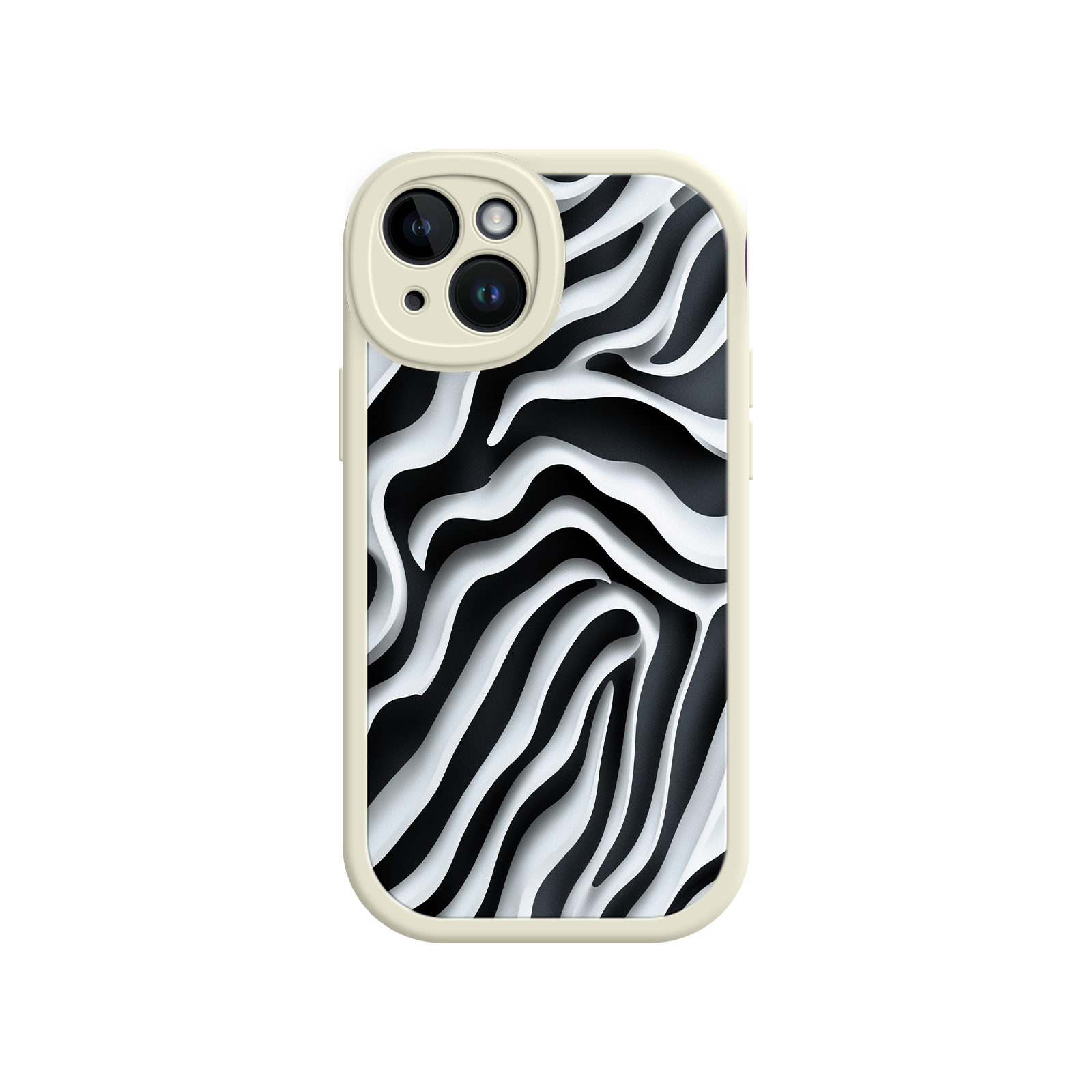 Zebra Pattern iPhone 17 Case – Black & White Protective Cover for iPhone 16 Pro / Max