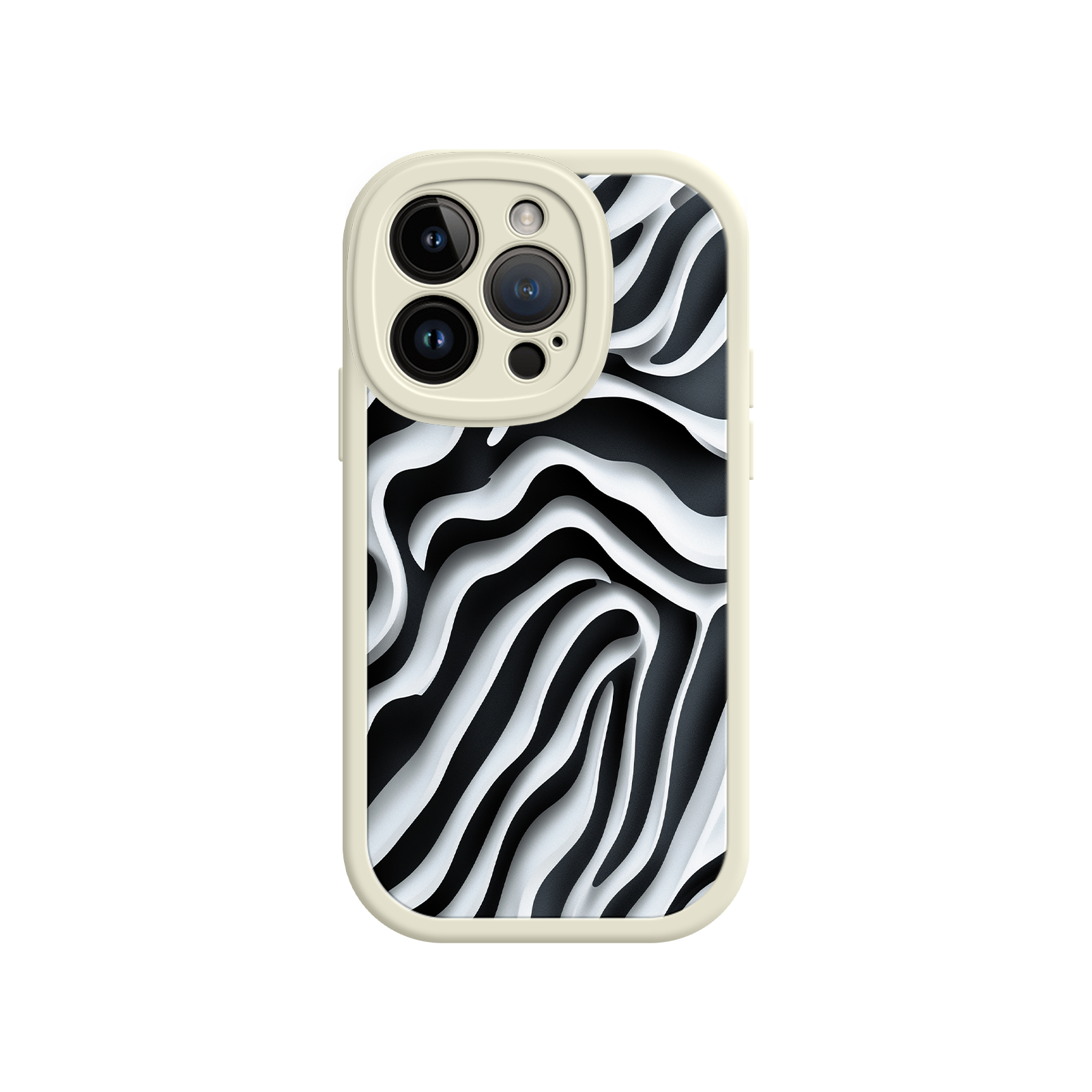 Zebra Pattern iPhone 17 Case – Black & White Protective Cover for iPhone 16 Pro / Max