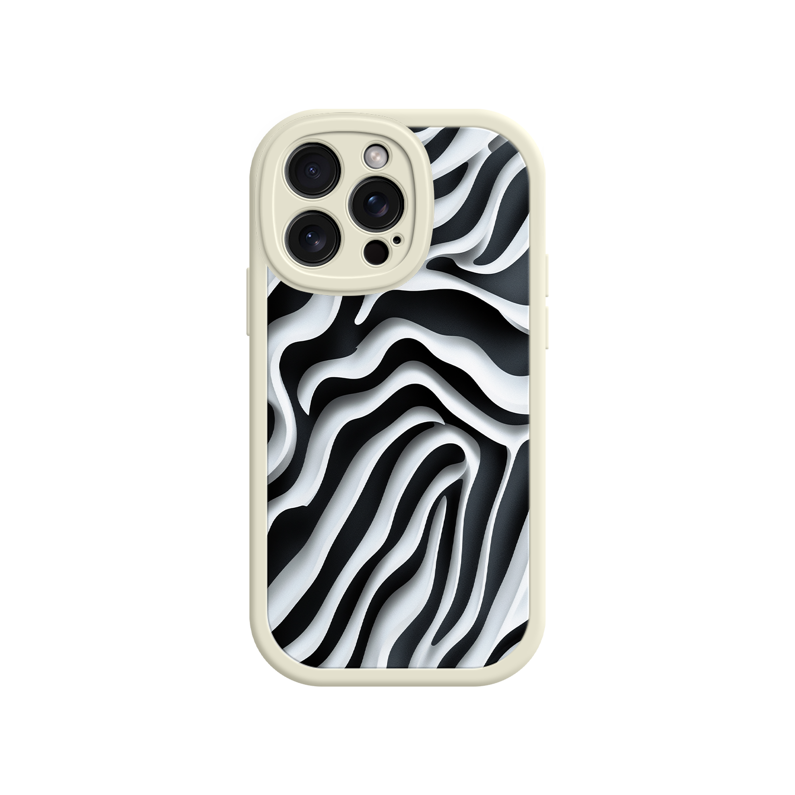 Zebra Pattern iPhone 17 Case – Black & White Protective Cover for iPhone 16 Pro / Max