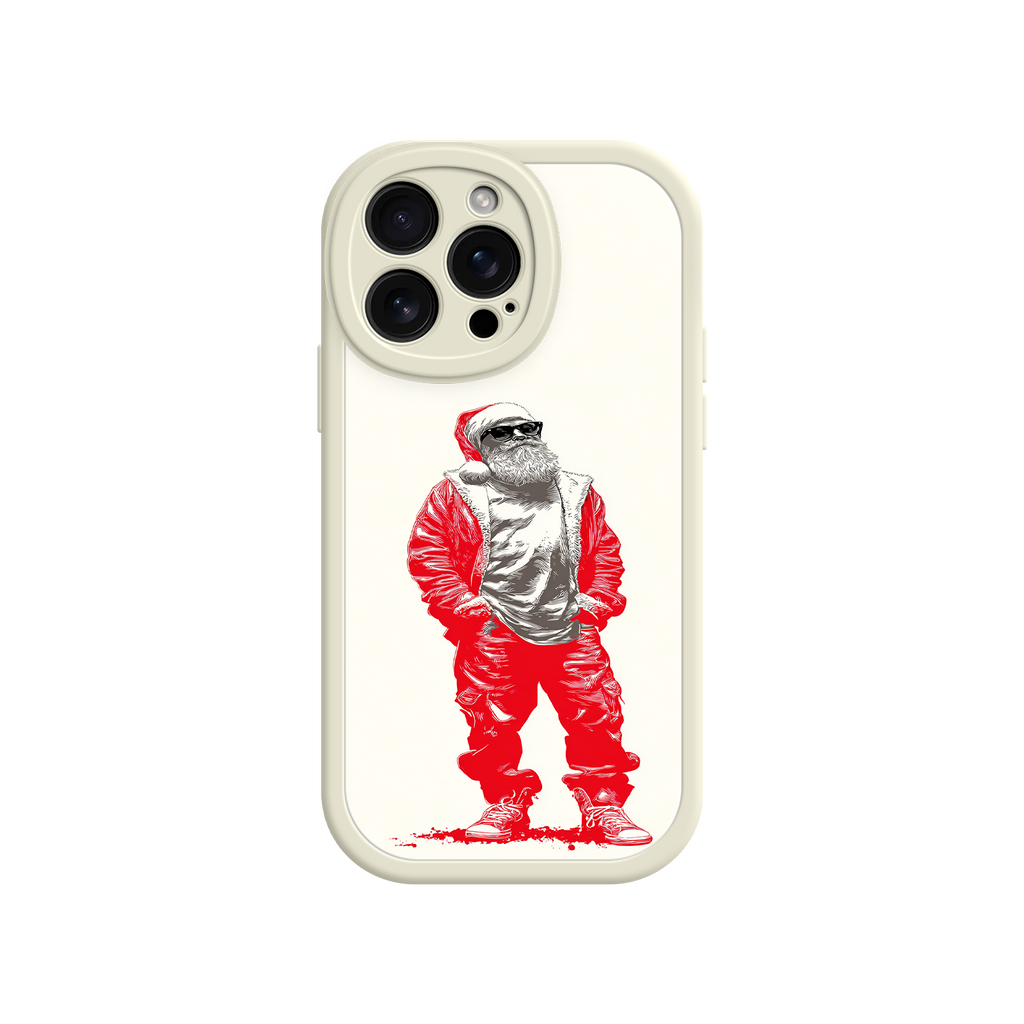 Santa phone case with modern holiday aesthetic