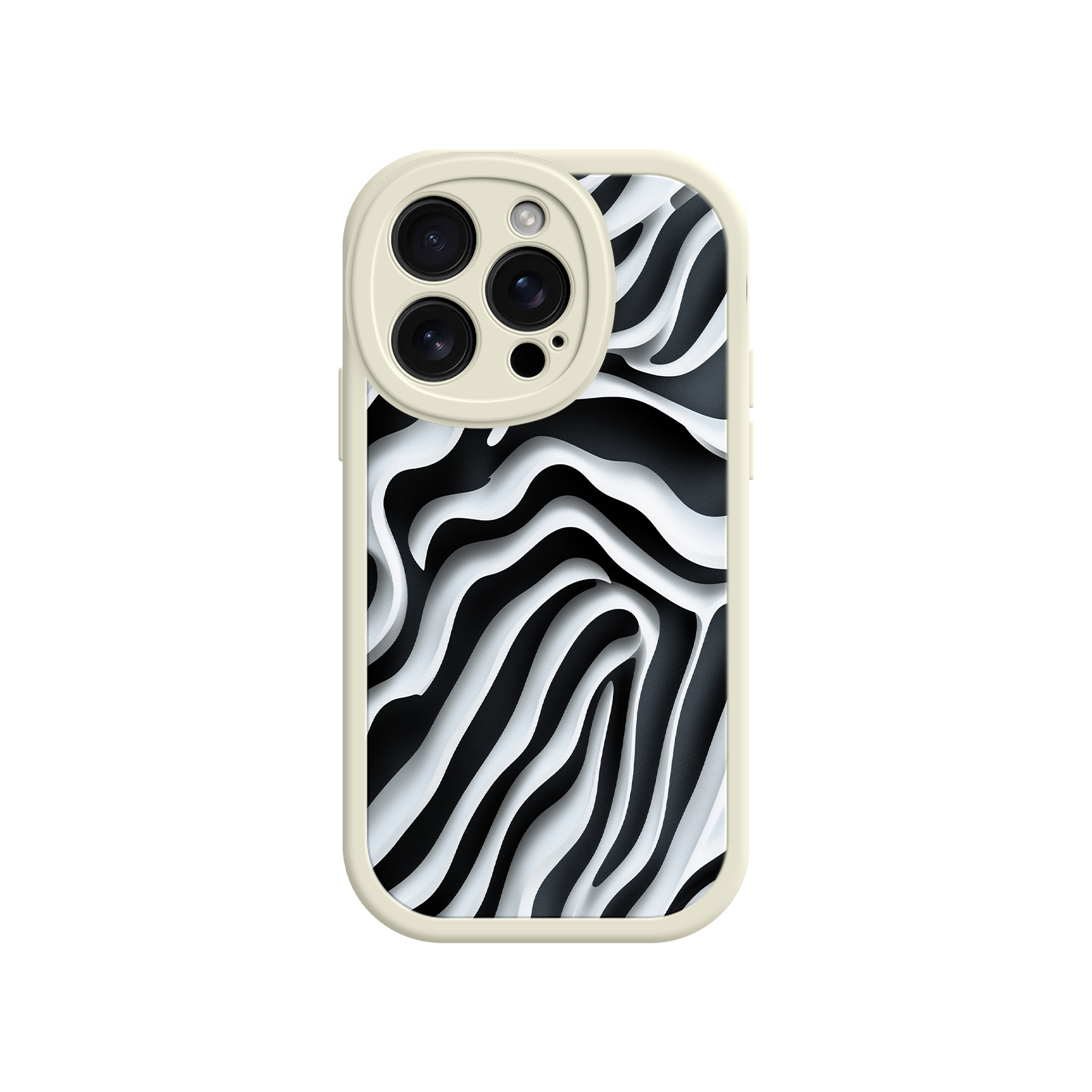Zebra Pattern iPhone 17 Case – Black & White Protective Cover for iPhone 16 Pro / Max