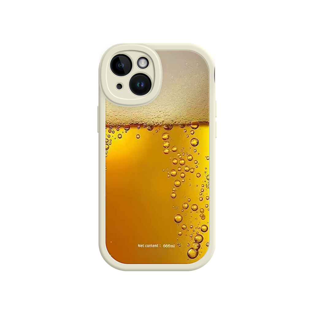 Funny Beer Glass Phone Case – Realistic Foam Design, Novelty Gift for Beer Lovers