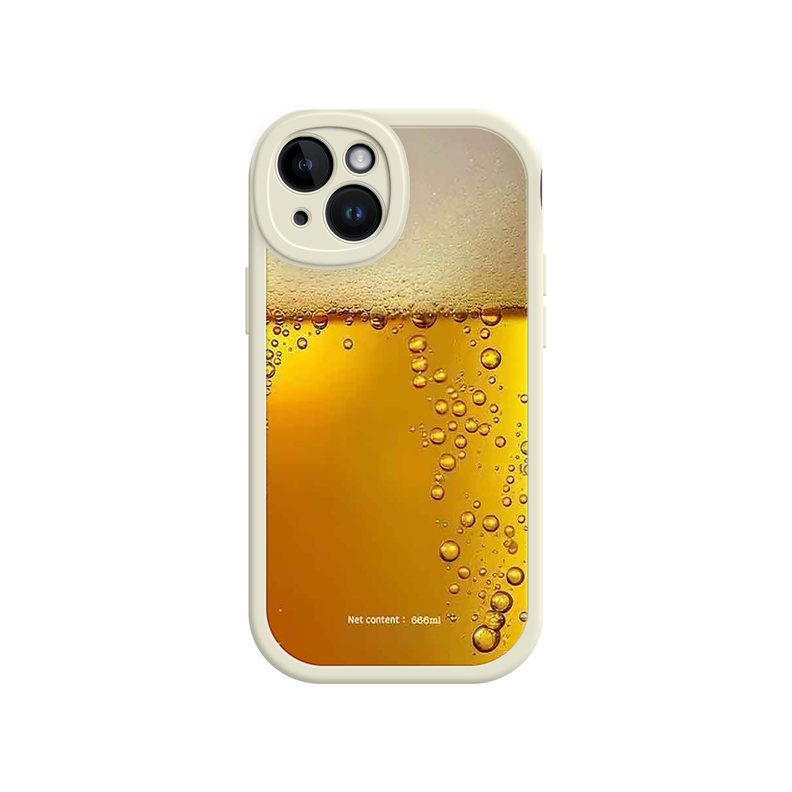 Funny Beer Glass Phone Case – Realistic Foam Design, Novelty Gift for Beer Lovers