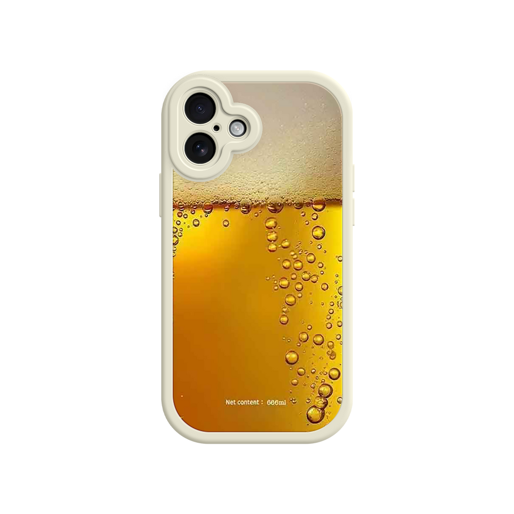 Funny Beer Glass Phone Case – Realistic Foam Design, Novelty Gift for Beer Lovers