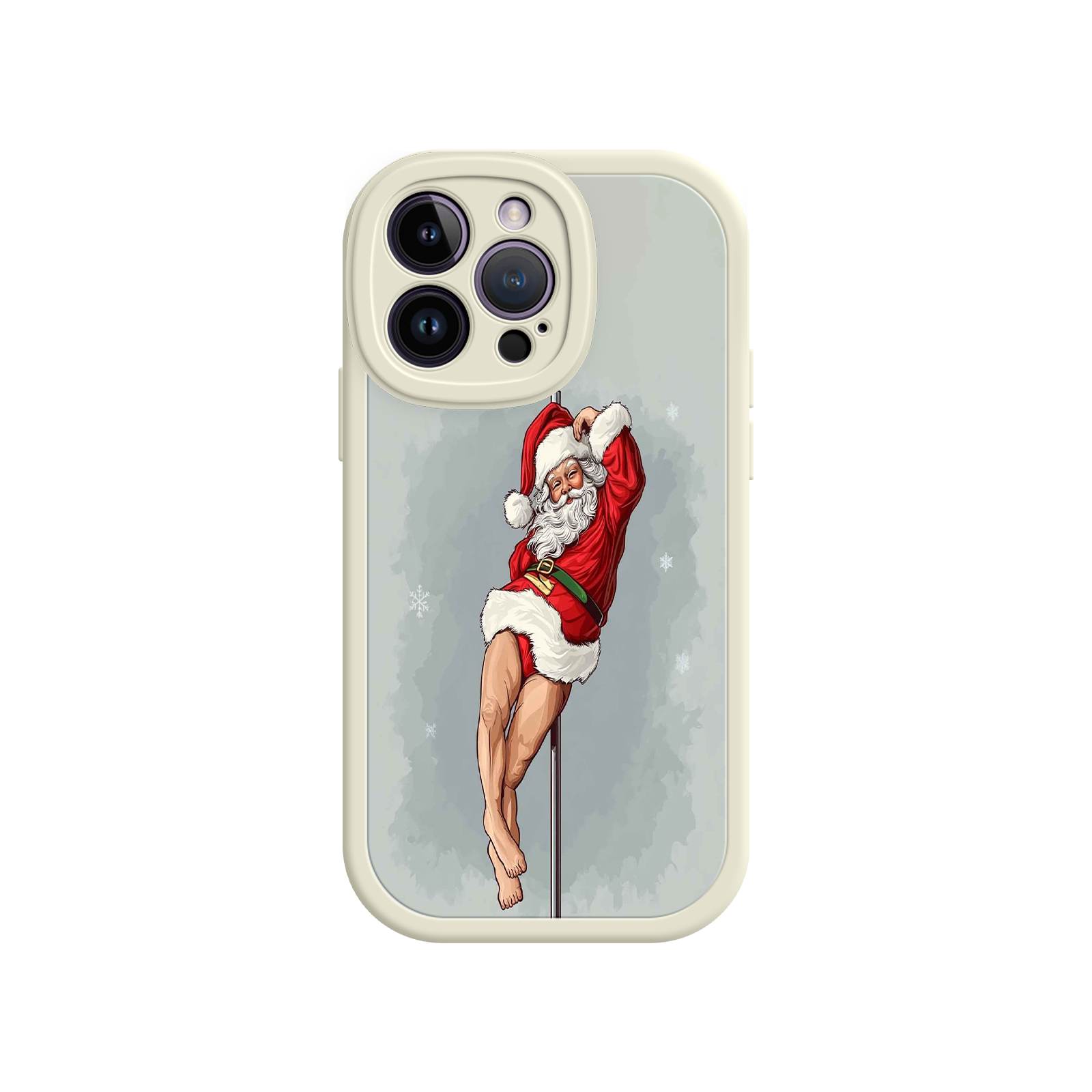 Pole Dancing Santa Claus iPhone 17 Case – Funny Christmas Art, Cheeky Holiday Design, Festive Adult Humor