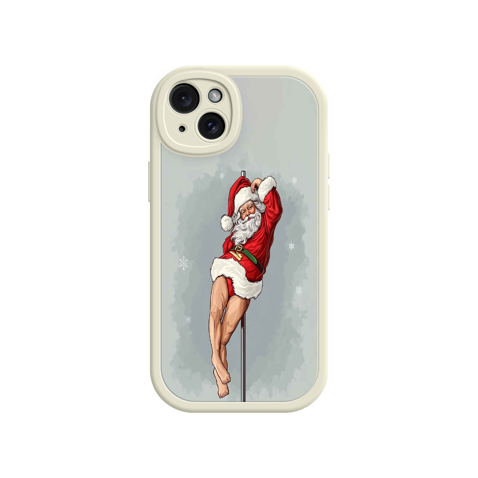Pole Dancing Santa Claus iPhone 17 Case – Funny Christmas Art, Cheeky Holiday Design, Festive Adult Humor