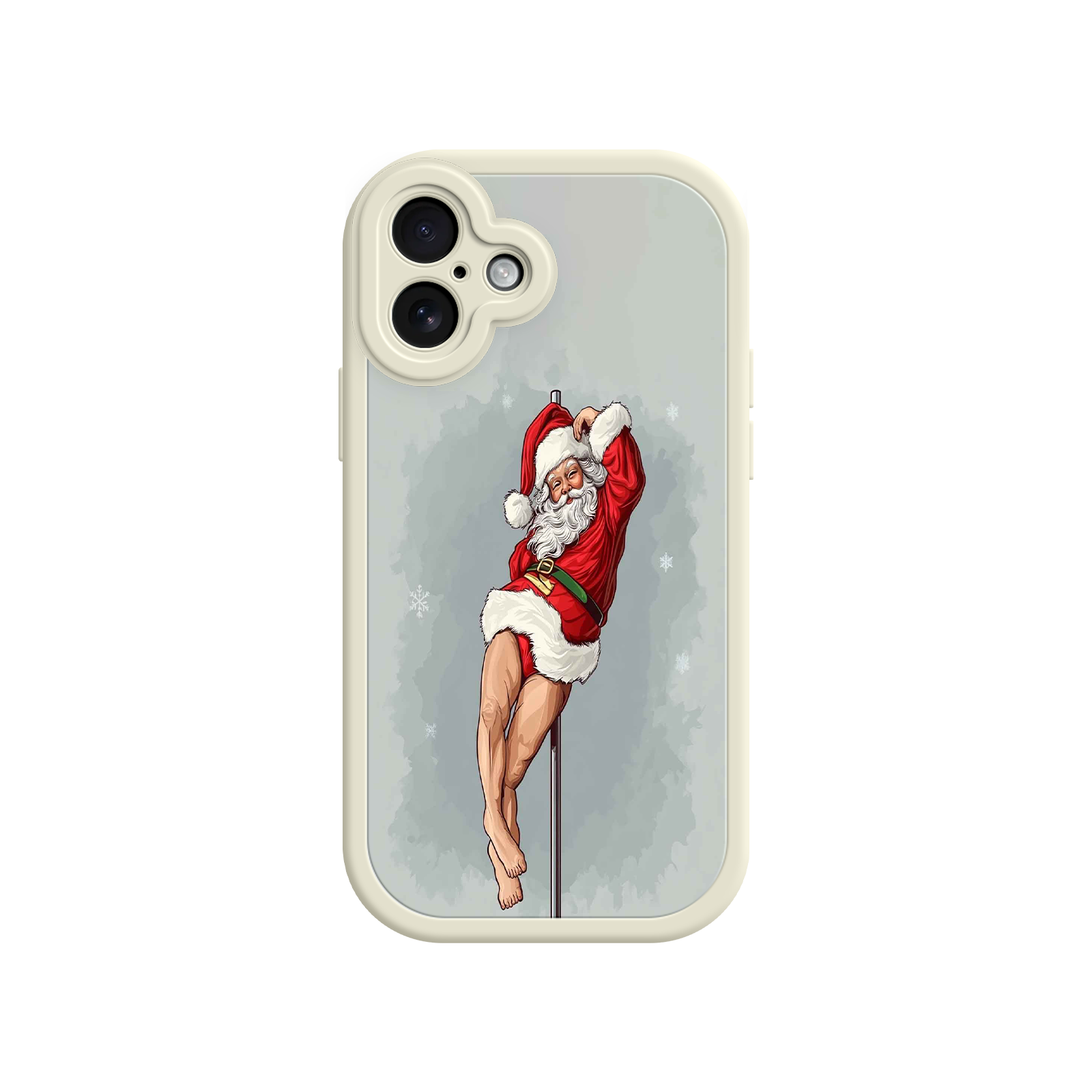 Pole Dancing Santa Claus iPhone 17 Case – Funny Christmas Art, Cheeky Holiday Design, Festive Adult Humor