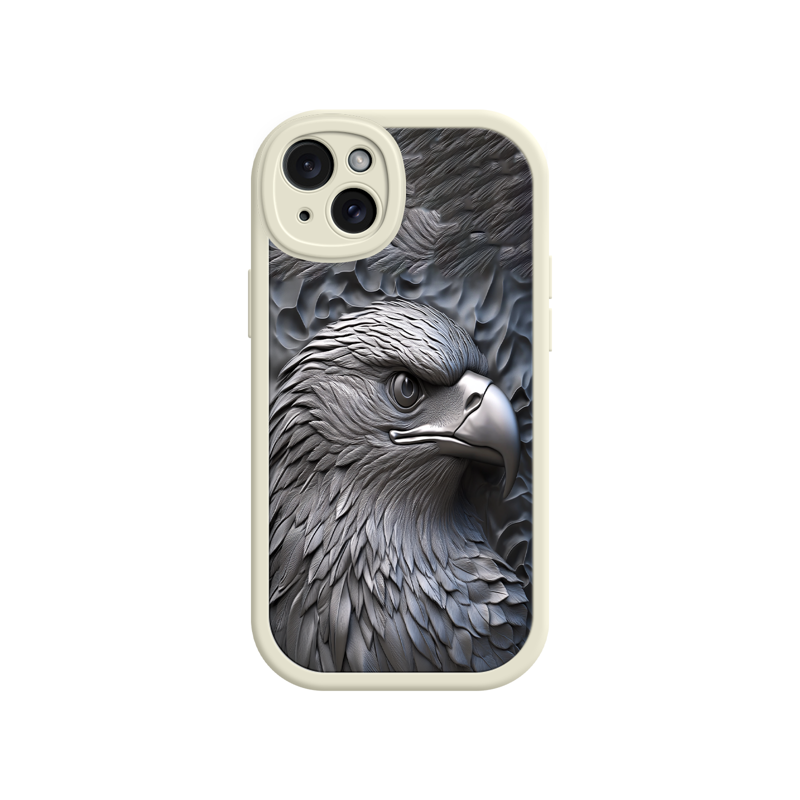 Embossed Eagle iPhone 17 Case – Grayscale 3D Design, Rugged Protective Cover, Symbol of Strength & Freedom