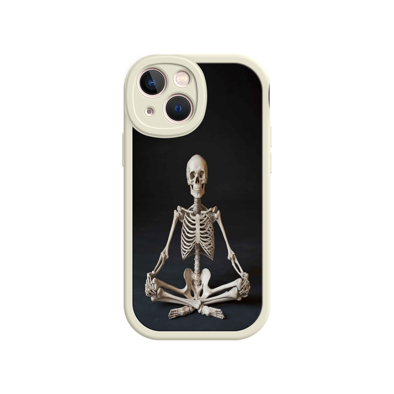 Meditating Skeleton iPhone 17 Case – Gothic Skelly Yoga Art, Anatomical Design, Spiritual Aesthetic