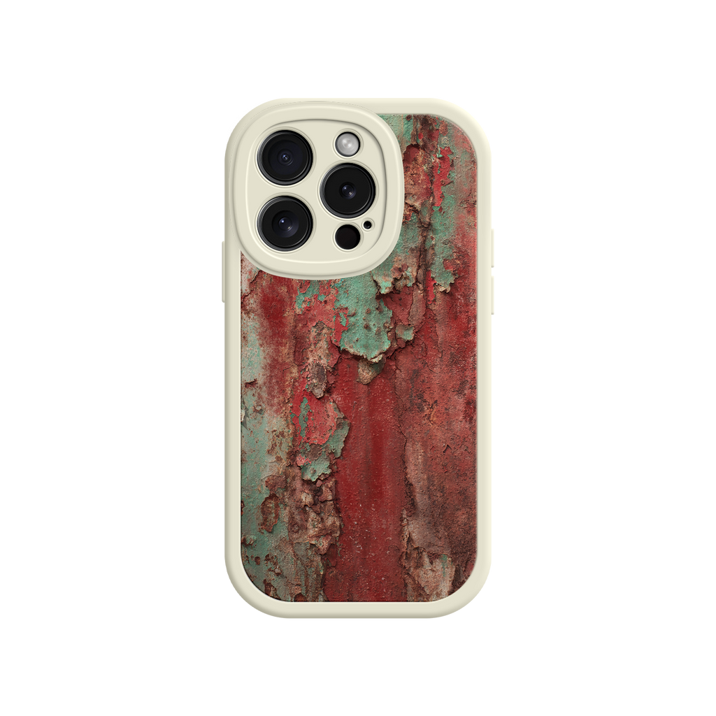 Bold gift phone case with weathered metal design