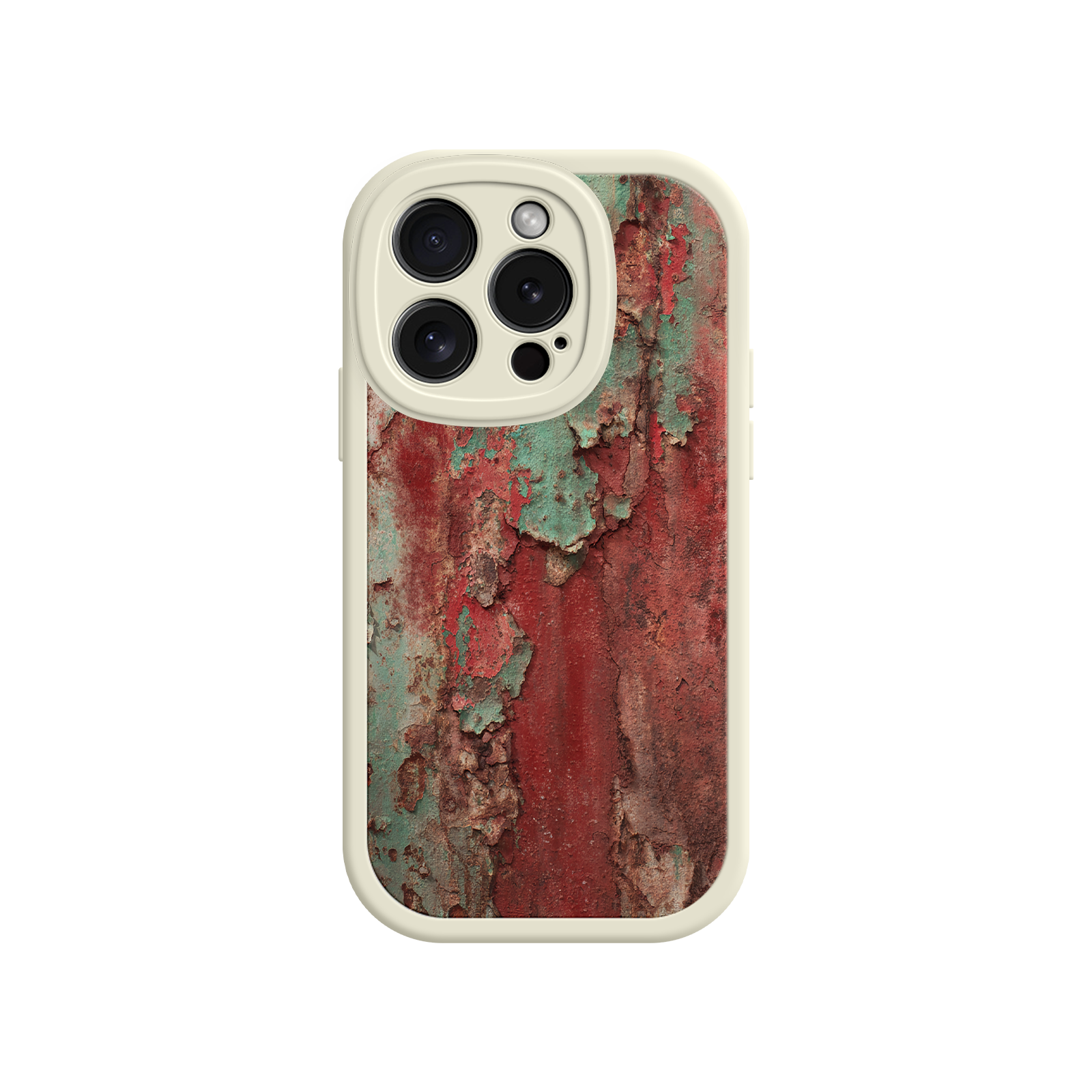 Bold gift phone case with weathered metal design