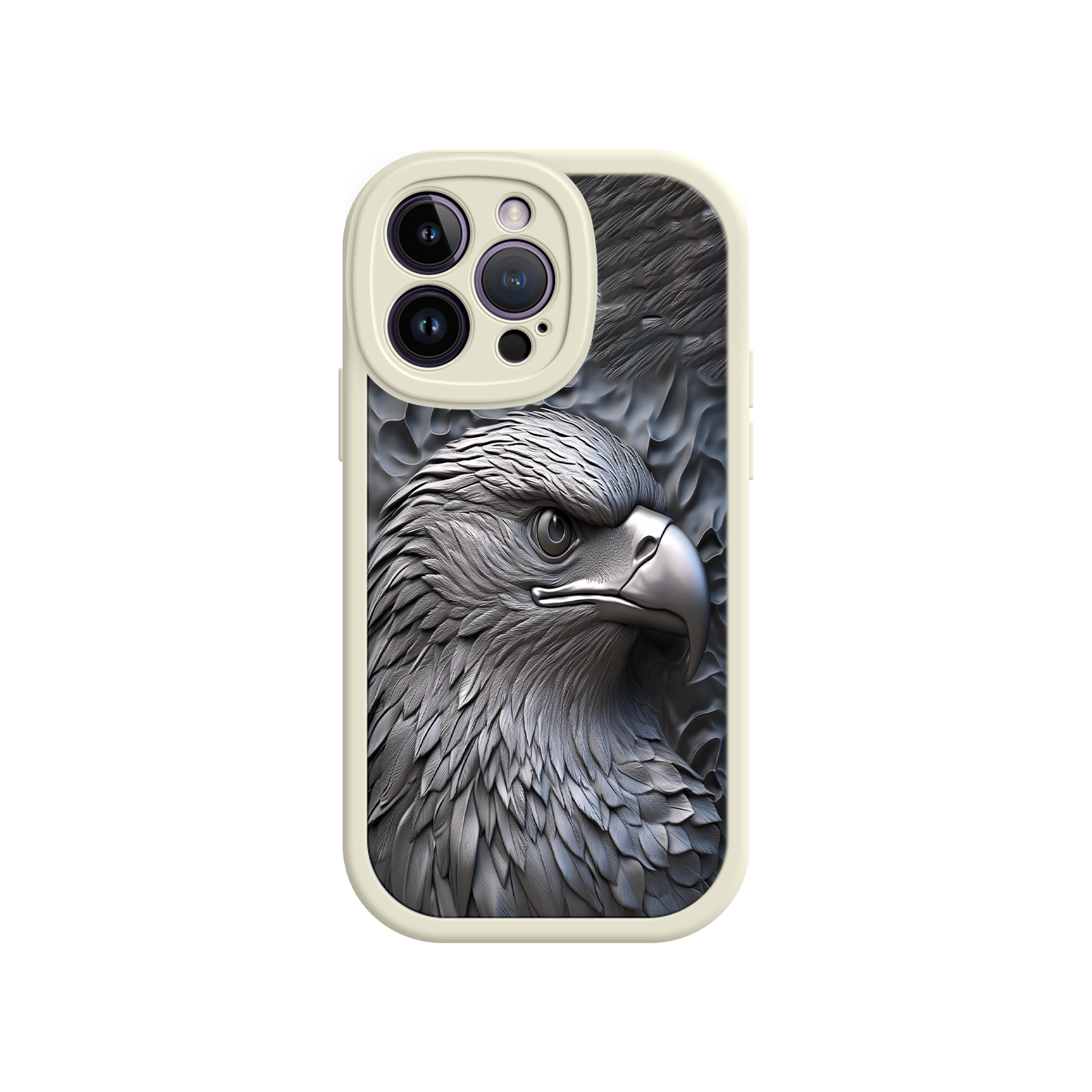 Embossed Eagle iPhone 17 Case – Grayscale 3D Design, Rugged Protective Cover, Symbol of Strength & Freedom