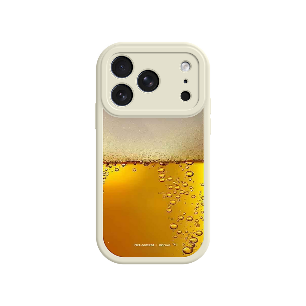 Funny Beer Glass Phone Case – Realistic Foam Design, Novelty Gift for Beer Lovers