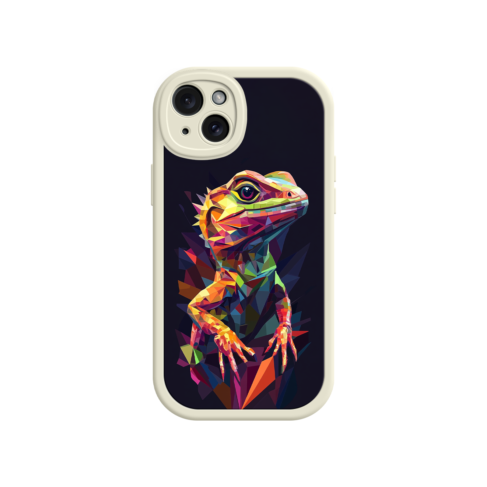 Geometric Lizard iPhone 17 Case – Colorful Polygon Art, Protective Animal Print Cover, Bold Reptile Design