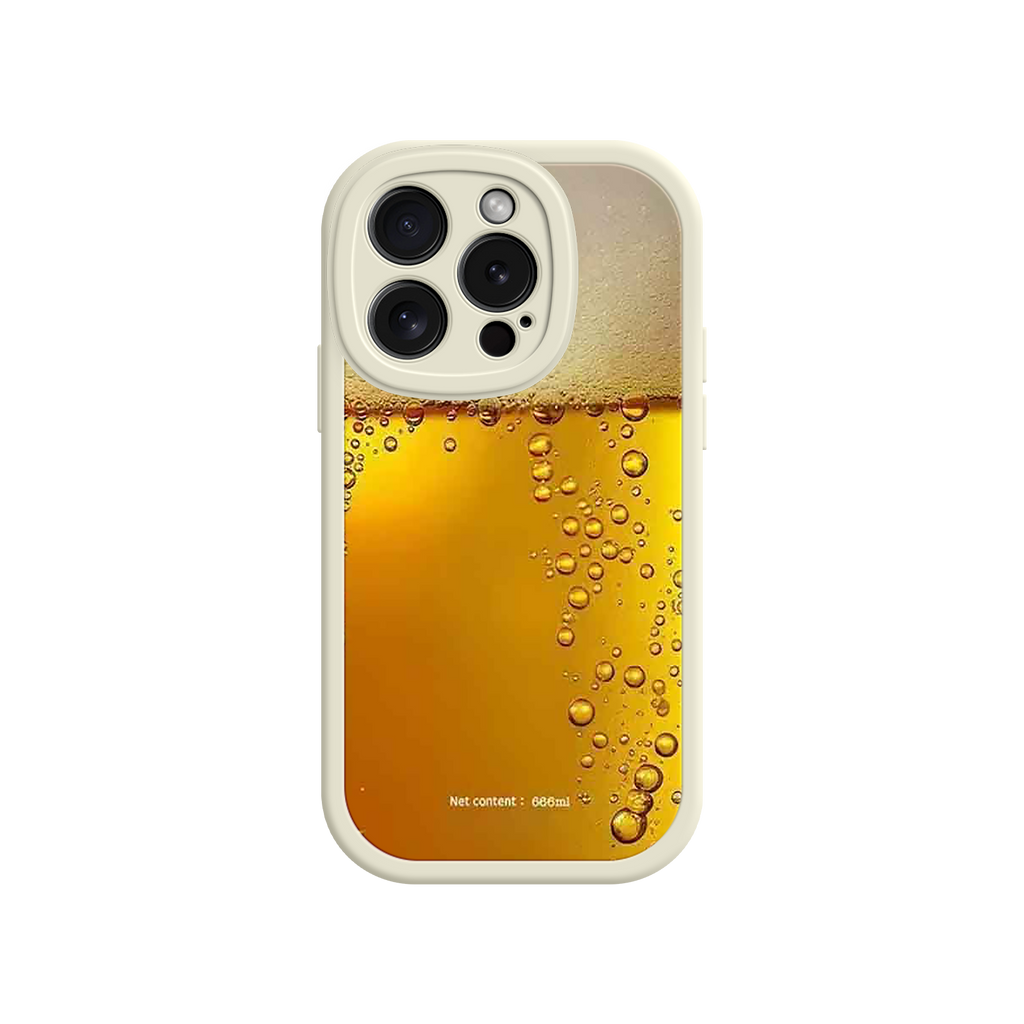 Funny Beer Glass Phone Case – Realistic Foam Design, Novelty Gift for Beer Lovers