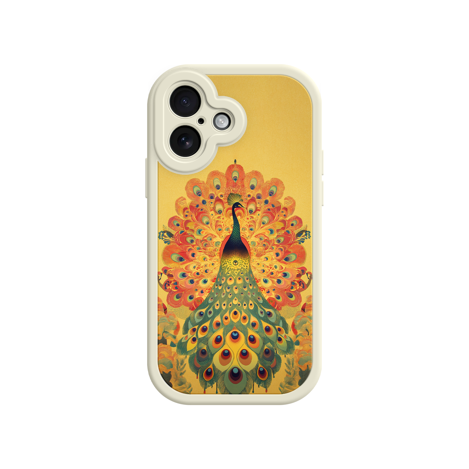 Peacock iPhone Case – Artistic Bird Design with Vibrant Feathers & Boho Style