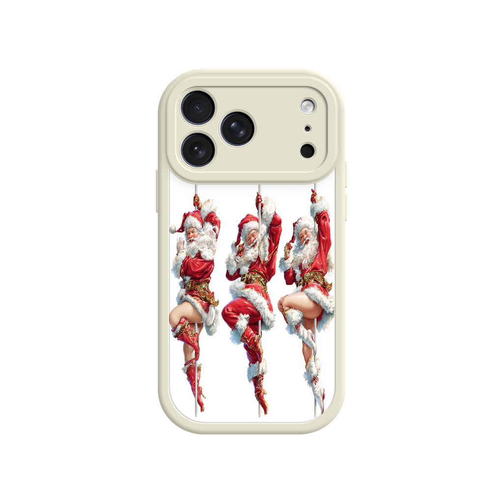 Christmas phone case with vintage Santa dancers