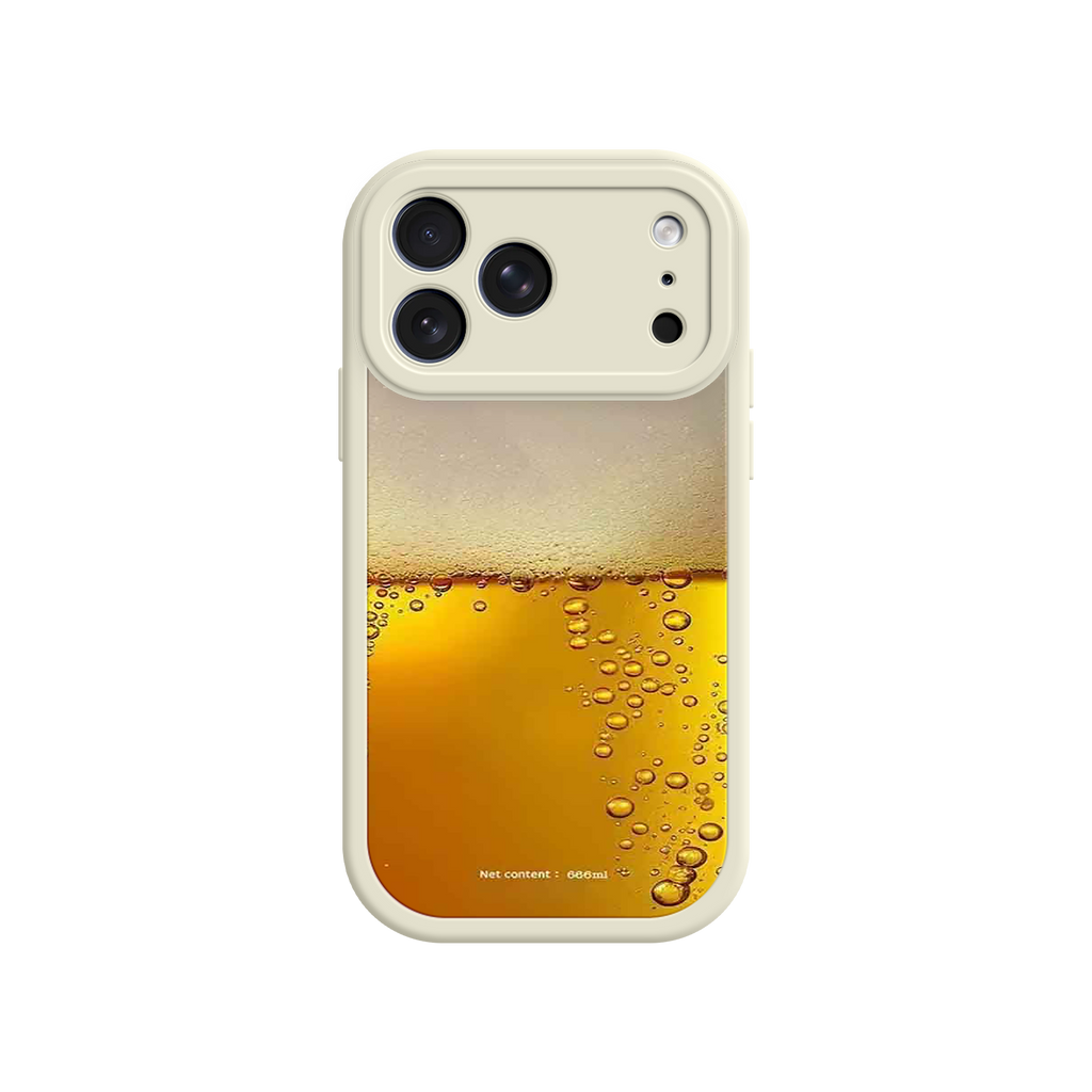 Funny Beer Glass Phone Case – Realistic Foam Design, Novelty Gift for Beer Lovers