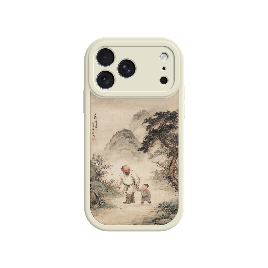 iPhone case with traditional Chinese landscape artwork