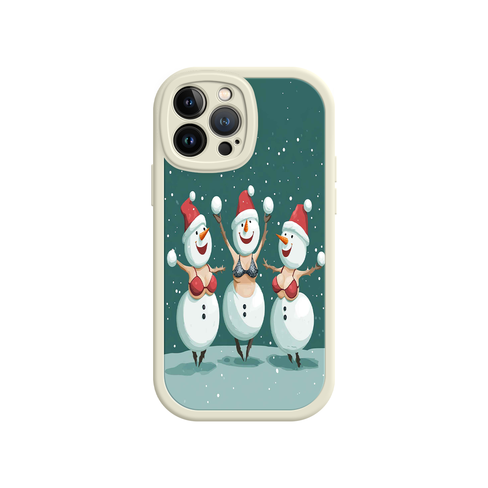 Festive Snowman iPhone 17 Case – Funny Christmas Art, Jolly Holiday Design, Soft Snowflakes